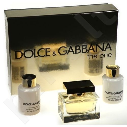 Dolce&Gabbana The One, rinkinys kvapusis vanduo moterims, (EDP 75ml + 100ml kūno losjonas + 100ml dušo želė)