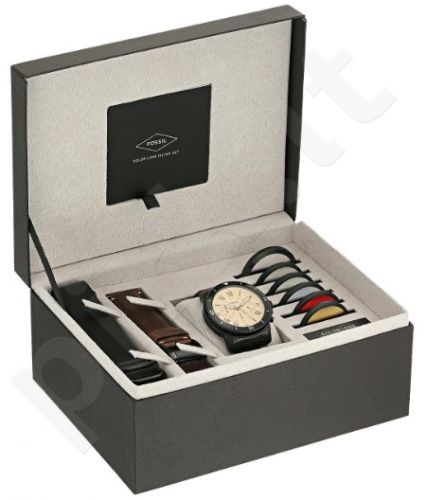 Laikrodis FOSSIL  GRANT+ 2 odinės apyrankės + spalvoti filtrai FS5250SET
