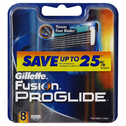 Gillette Fusion Proglide, skutimosi peiliukų galvutės vyrams, 4pc