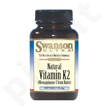 Swanson Natūralus Vitaminas K2 maisto papildas