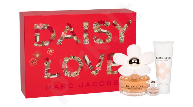 Marc Jacobs Daisy Love, rinkinys tualetinis vanduo moterims, (EDT 100 ml + kūno losjonas 75 ml + EDT 4 ml)