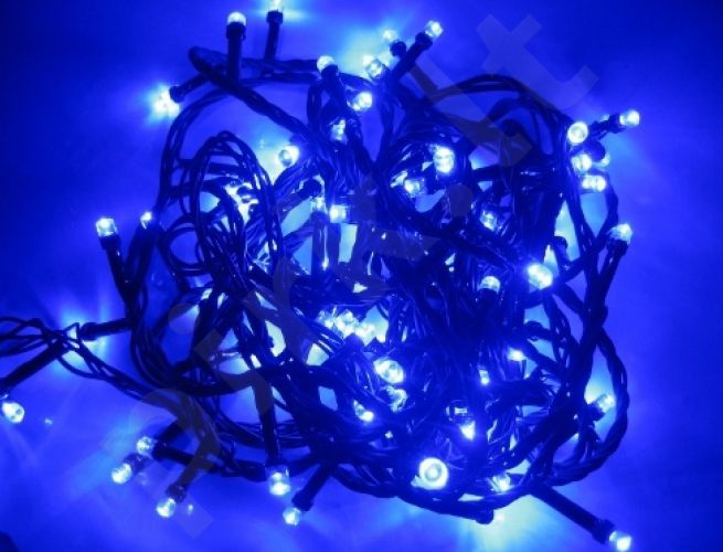 200 LED lempučių elektrinė kalėdinė girlianda mėlyna