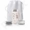 PHILIPS HP6423/00 Satinelle  Epilator, 2 speed, Legs & body with shaving head, Deep White with Pink Rose graphics