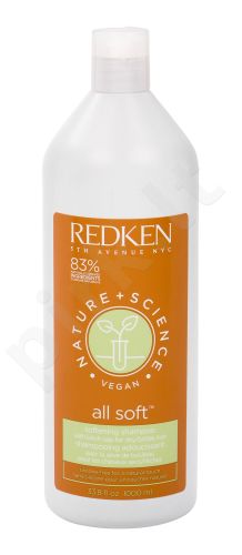 Redken Nature + Science, All Soft, šampūnas moterims, 1000ml