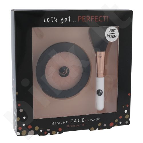 2K Perfect!, Let´s Get, rinkinys bronzantas moterims, (bronzantas 10 g + kosmetika brush 1 pc), (Light/Medium)