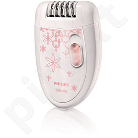 PHILIPS HP6420/00 Epilator, 2 speed, Deep White with Pink Rose graphics