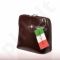 MADE IN ITALY  Postino 019 šokolado spalvos  itališka rankinė iš natūralios odos