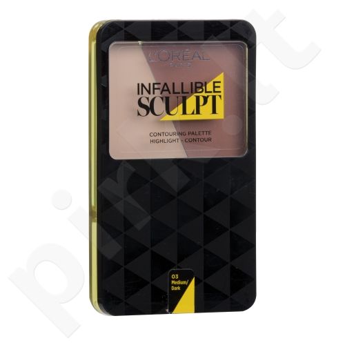 L´Oréal Paris Infallible, Sculpt Contouring Palette, makiažo paletė moterims, 10g, (03 Medium/Dark)