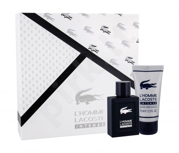 Lacoste Intense, L´Homme Lacoste, rinkinys tualetinis vanduo vyrams, (EDT 50 ml + losjonas po skutimosi 75 ml)