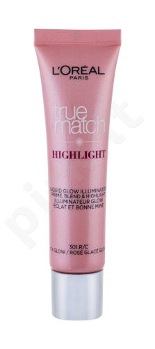 L´Oréal Paris True Match, Highlight Liquid Glow, skaistinanti priemonė moterims, 30ml, (301.R/C Icy Glow)