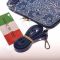 MADE IN ITALY Postino 019  žydra itališka rankinė iš natūralios odos