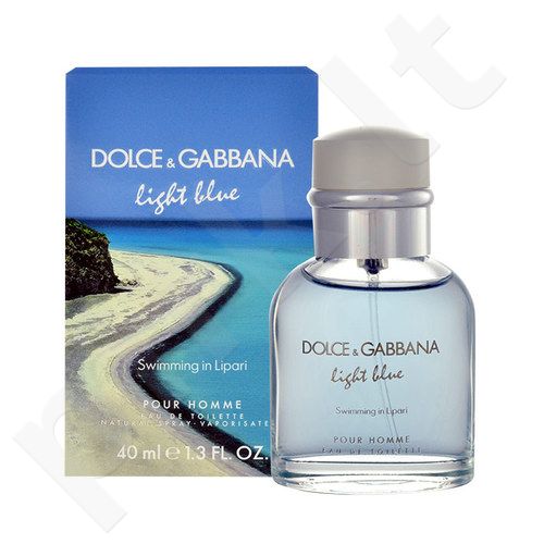 Dolce&Gabbana Light Blue Swimming in Lipari Pour Homme, tualetinis vanduo vyrams, 40ml