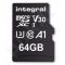 Integral 64GB MICRO SDXC 70V30, R:100MB/s W:70MB/s U3 V30 + ADAPTER