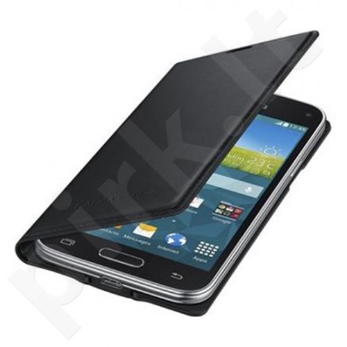 Samsung Galaxy S5 mini atverčiamas dėklas juodas