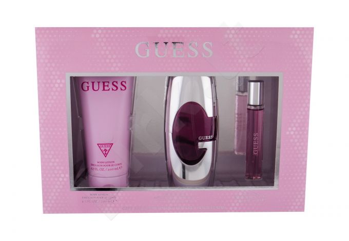 GUESS Guess For Women, rinkinys tualetinis vanduo moterims, (EDT 75 ml + EDT 15 ml + kūno losjonas 200 ml)