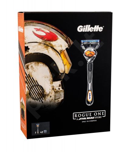 Gillette Rogue One A Star Wars Story, Fusion Proglide, rinkinys skutimosi peiliukai vyrams, (skutimosi peiliukai 1 piece + 2 x Cartridges)