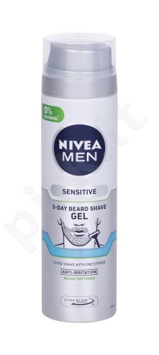 Nivea Men Sensitive, 3-Day Beard, skutimosi želė vyrams, 200ml