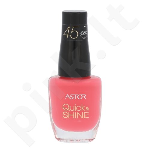 ASTOR Quick & Shine, nagų lakas moterims, 8ml, (612 Package It Pink)