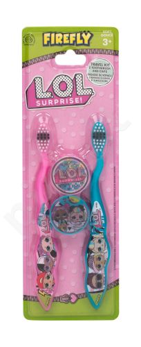 EP Line LOL Surprise, rinkinys dantų šepetėlis vaikams, (Toothbrush 2 x + 2 x Case)