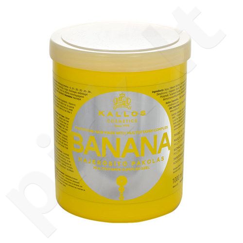 Kallos Cosmetics Banana, plaukų kaukė moterims, 1000ml