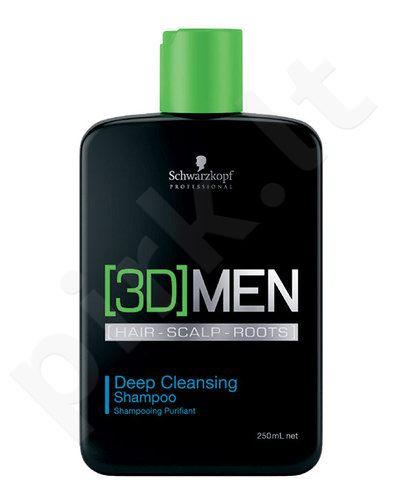 Schwarzkopf 3DMEN, Deep Cleansing, šampūnas vyrams, 250ml