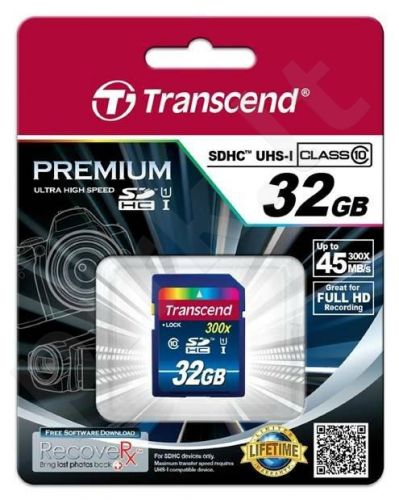 Atminties kortelė Transcend SDHC 32GB CL10 UHS1 300x