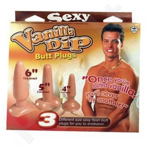 Vanilla Dip 3-Size Butt Plugs Set