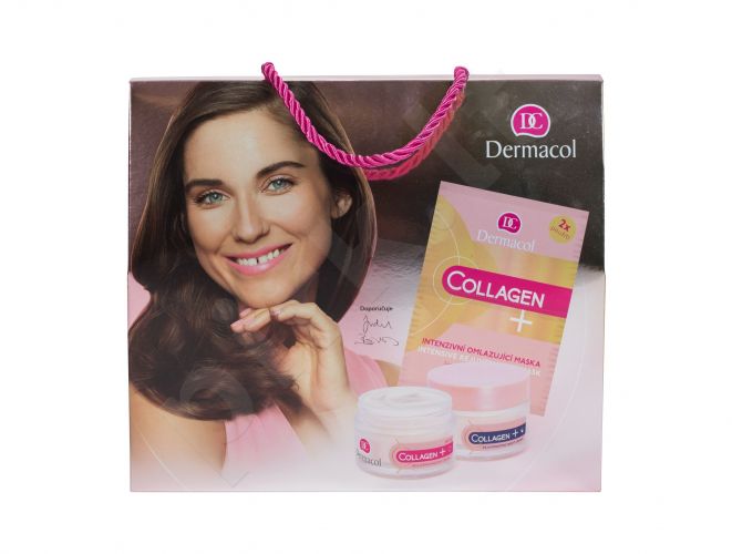Dermacol Collagen+, rinkinys dieninis kremas moterims, (Day Care SPF 10 50 ml + Night Care 50 ml + Facial Mask Intensive Rejuvenating 2 x 8 g)