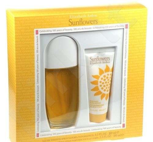 Elizabeth Arden Sunflowers, rinkinys tualetinis vanduo moterims, (EDT 100ml + 100ml kūno losjonas)