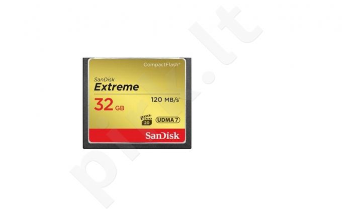 Atminties kortelė SanDisk Extreme CF 32GB UDMA7 (transfer 120MB/s)