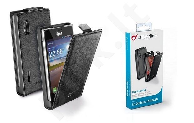 LG L5 II dėklas FLAP ESSEN Cellular juodas
