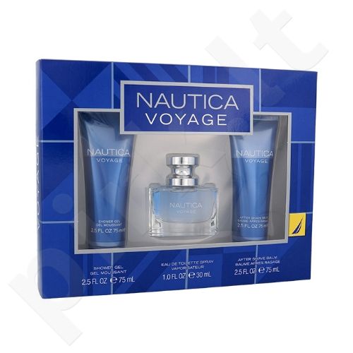 Nautica Voyage, rinkinys tualetinis vanduo vyrams, (EDT 30 ml + Schower želė 75 ml + ASB 75 ml)