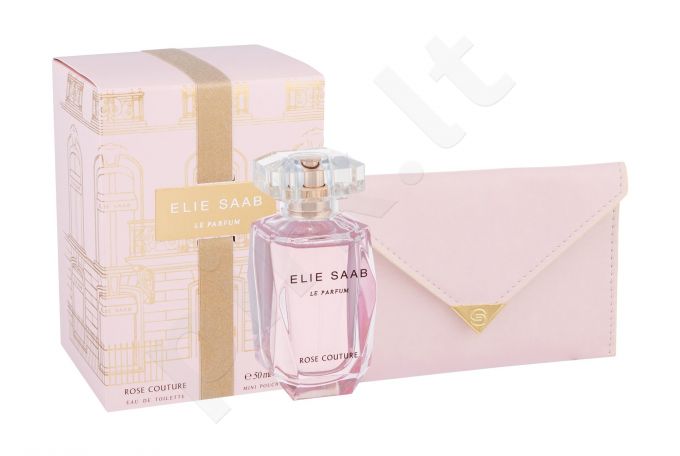 Elie Saab Le Parfum Rose Couture, rinkinys tualetinis vanduo moterims, (EDT 50 ml + Case)