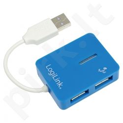 Šakotuvas LogiLink USB 4 portai ''Smile'' mėlynas