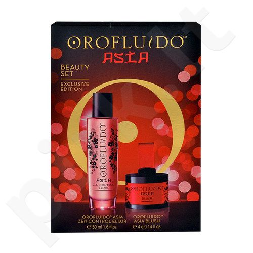 Orofluido Asia Zen, rinkinys plaukų aliejus ir serumas moterims, (50ml Asia Zen Control Elixir + 4g Asia skaistalai)
