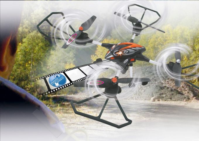 Radio bangomis valdomas Jamara Oberon Altitude AHP dronas su HD kamera, juodas/oranžinis