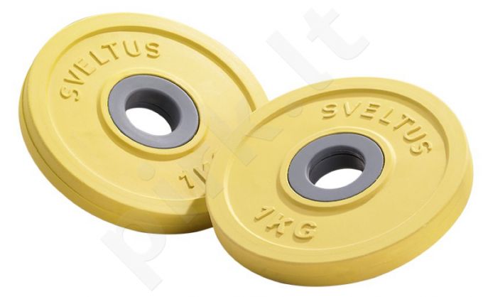 Svoriai štangai SVELTUS 1652 D28mm 1kg Yellow