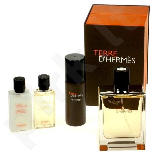 Hermes Terre D Hermes rinkinys vyrams, (EDT 100 + 40ml dušo želė + 40ml  losjonas po skutimosi + 50ml skutimosi putos) - Pirk.lt parduotuvė