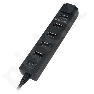 Šakotuvas LogiLink USB2.0, 7 portai, ON/OFF mygtukas
