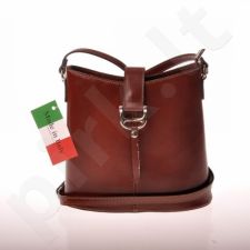 MADE IN ITALY Postino 090  ruda  itališka rankinė iš natūralios odos