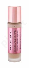 Makeup Revolution London Conceal & Define, makiažo pagrindas moterims, 23ml, (F2)