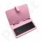 ART dėklas + micro USB klaviatūra skirta planšetiniams kompiuteriams 7'' rožinis