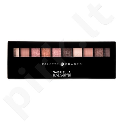 Gabriella Salvete Palette 10 Shades, akių šešėliai moterims, 12g, (01 Rose)