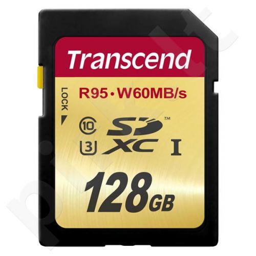 Atminties kortelė Transcend SDXC 128GB CL10 UHS1 U3, Sparta 95/60MBs