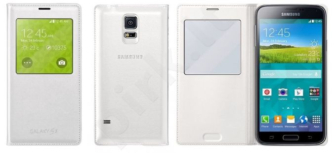 Samsung Galaxy S5 S view dėklas baltas