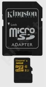 Atminties kortelė Kingston Micro SDHC 32GB UHS-I, 90/45MBs