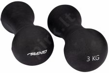 Hanteliai vinil. AVENTO 42DC PU 2x3kg Black