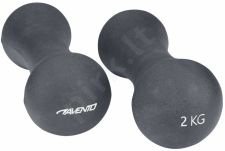 Hanteliai vinil. AVENTO 42DB PU 2x2kg Grey