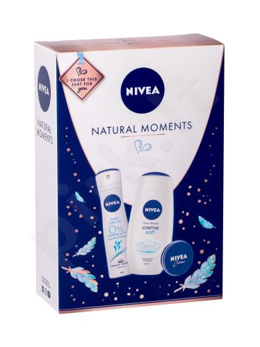 Nivea Creme Soft, rinkinys dušo kremas moterims, (dušo kremas 250 ml + Antiperspirant Fresh Natural 150 ml)