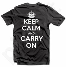 Marškinėliai "KEEP CALM AND CARRY ON"